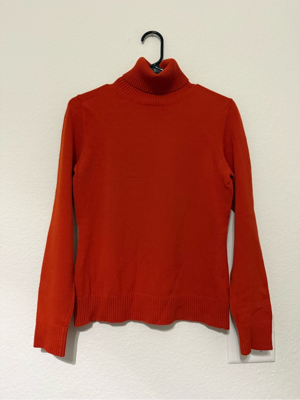 Banana Republic Orange Turtleneck Italian Merino Wool Sweater